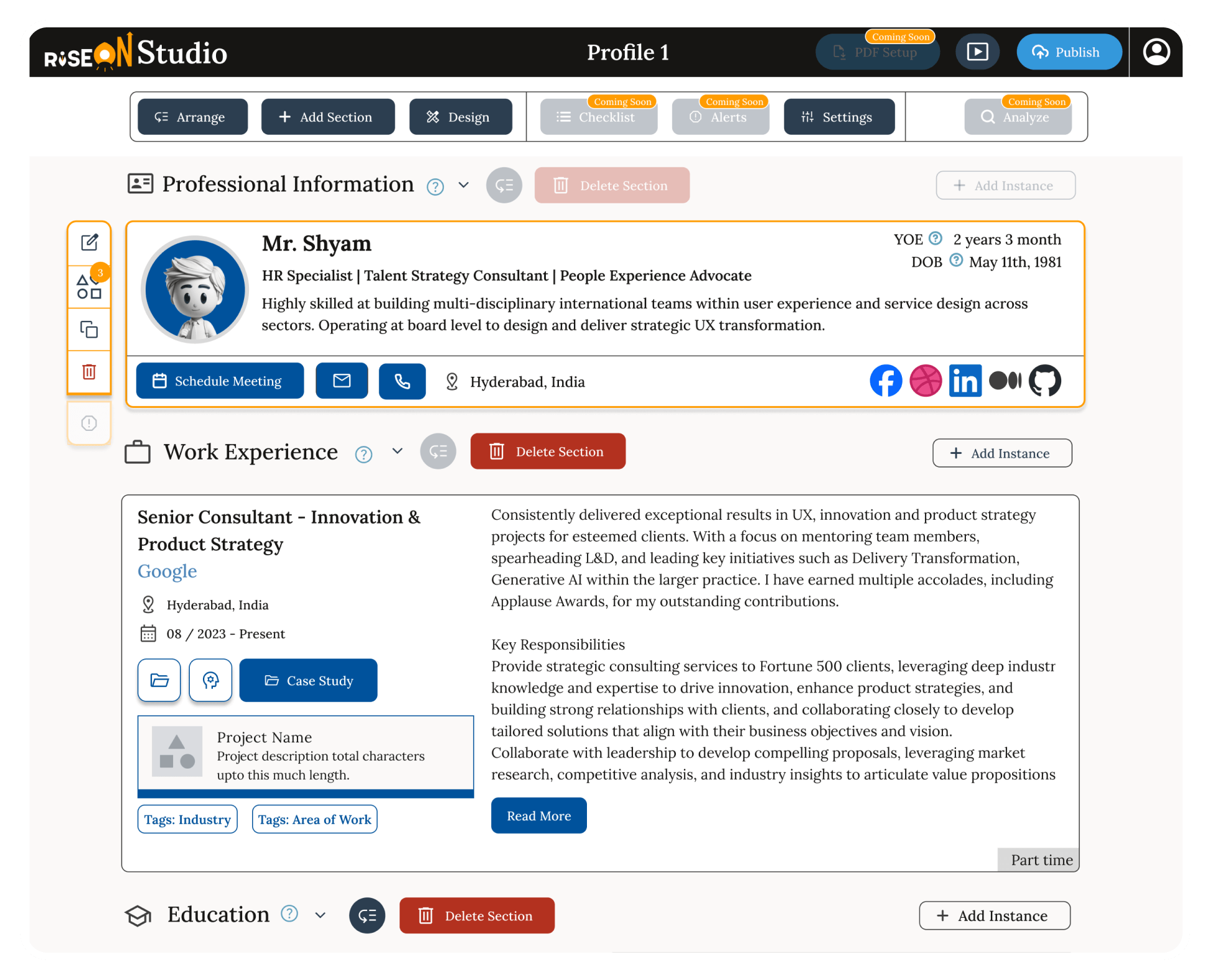 Interactive Resume Builder at Your Fingertips